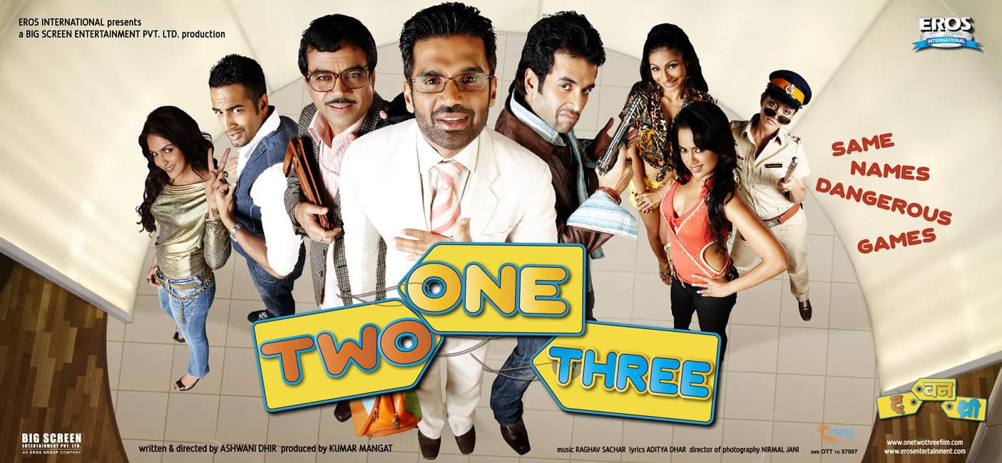 One Two Three backdrop